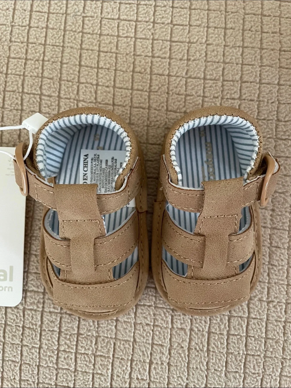 Mayoral Newborn Tan Baby Sandals NWT!